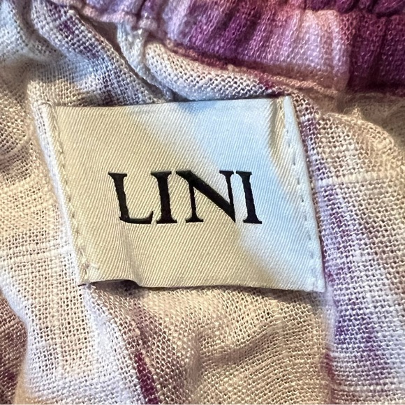 💃🏻LINI Linen Blend Pink Tie-Dye One-Shoulder Dress - Picture 5 of 6